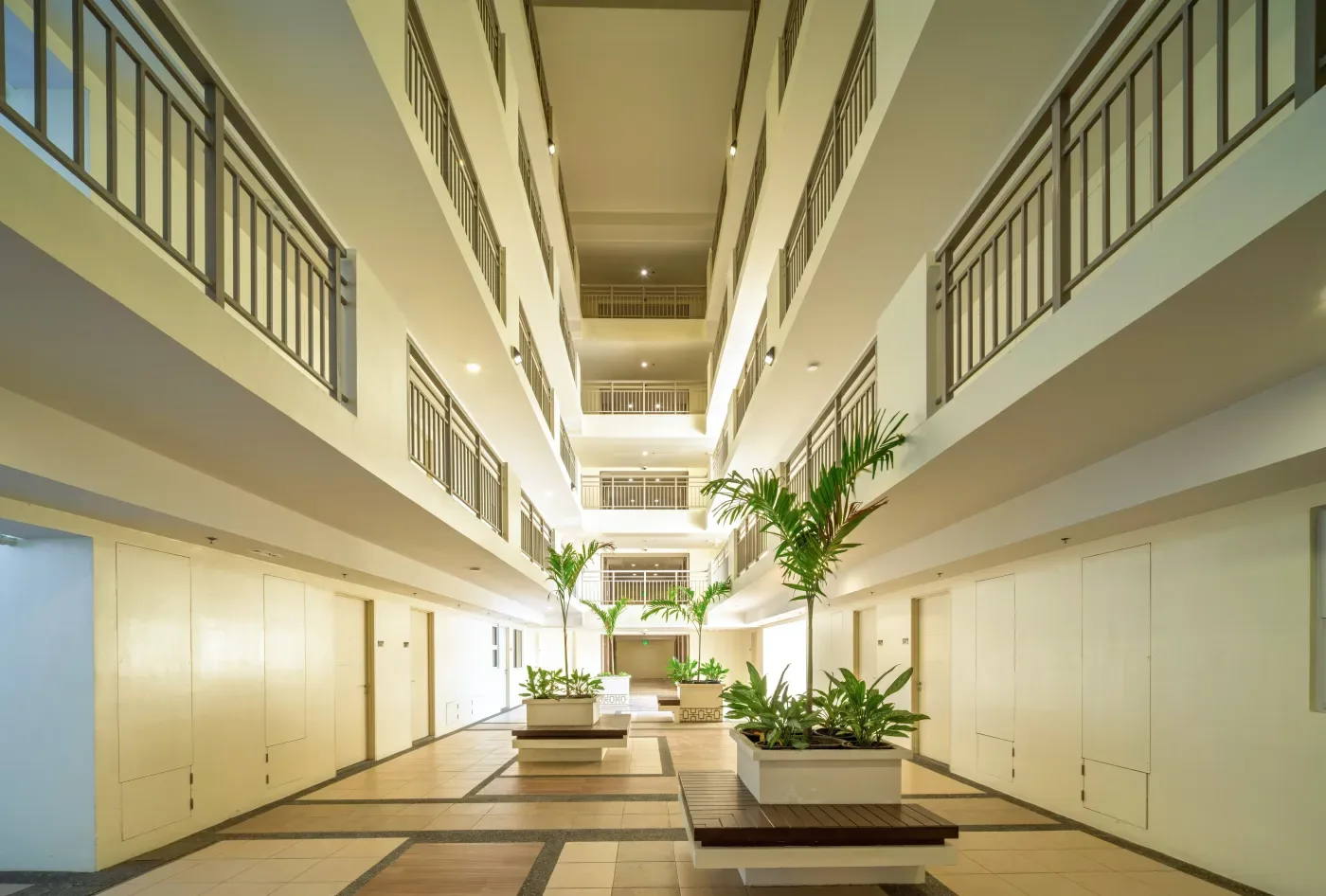 The garden atrium at Allegra Garden Place