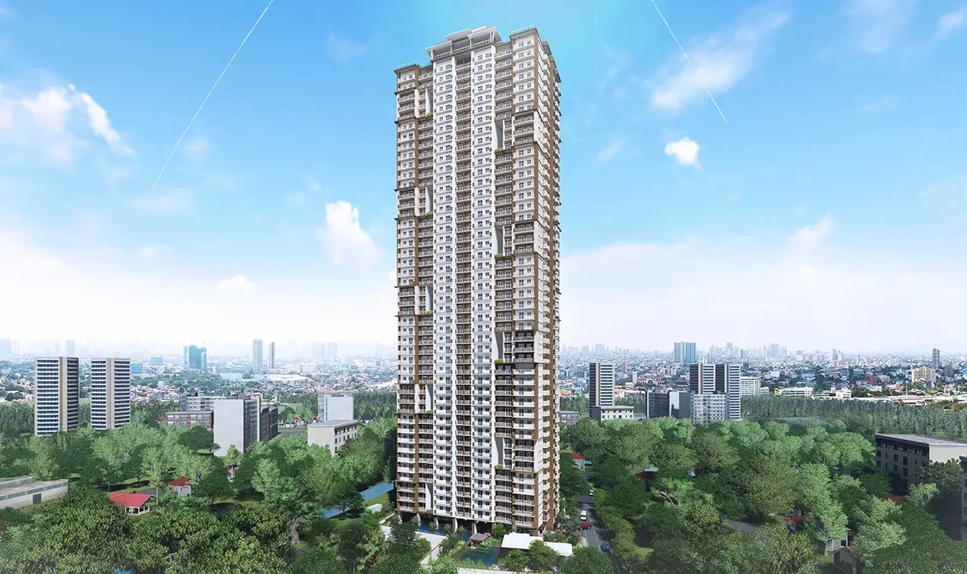 The 45-storey Cameron Residences tower above Quezon City