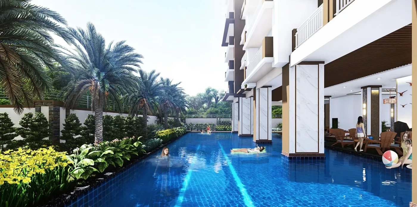 Lap pool at Cameron Residences