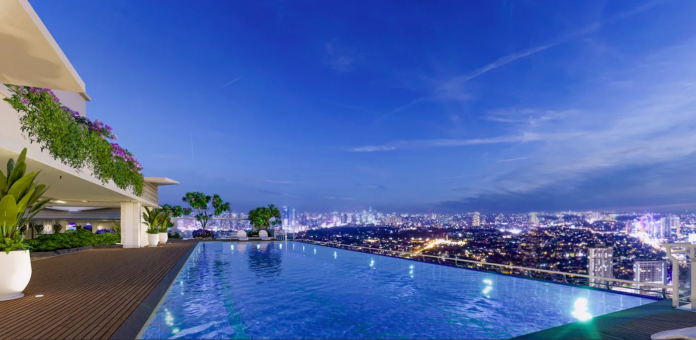 Sky deck pool at The Valeron Tower