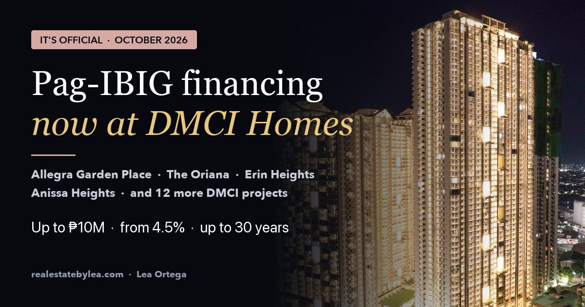 Pag-IBIG financing now at DMCI Homes