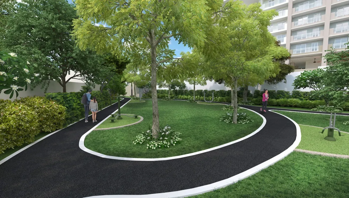 Jogging and biking path at Prisma Residences