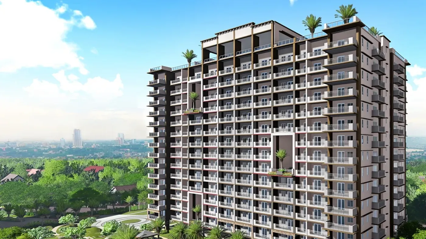 Satori Residences tower facade and landscaped grounds on F. Pasco Avenue, Santolan, Pasig City