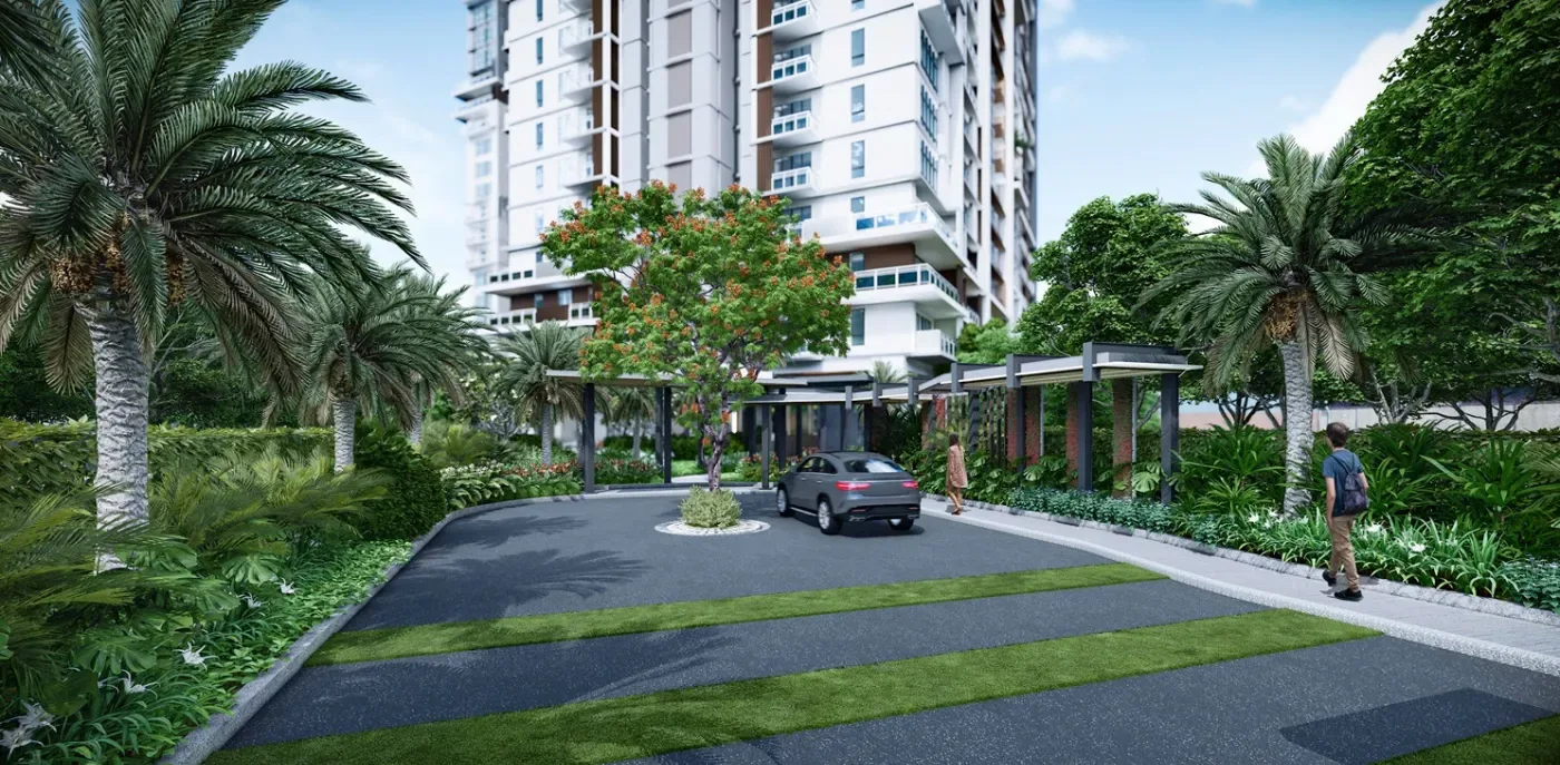 Drop-off area at Sage Residences