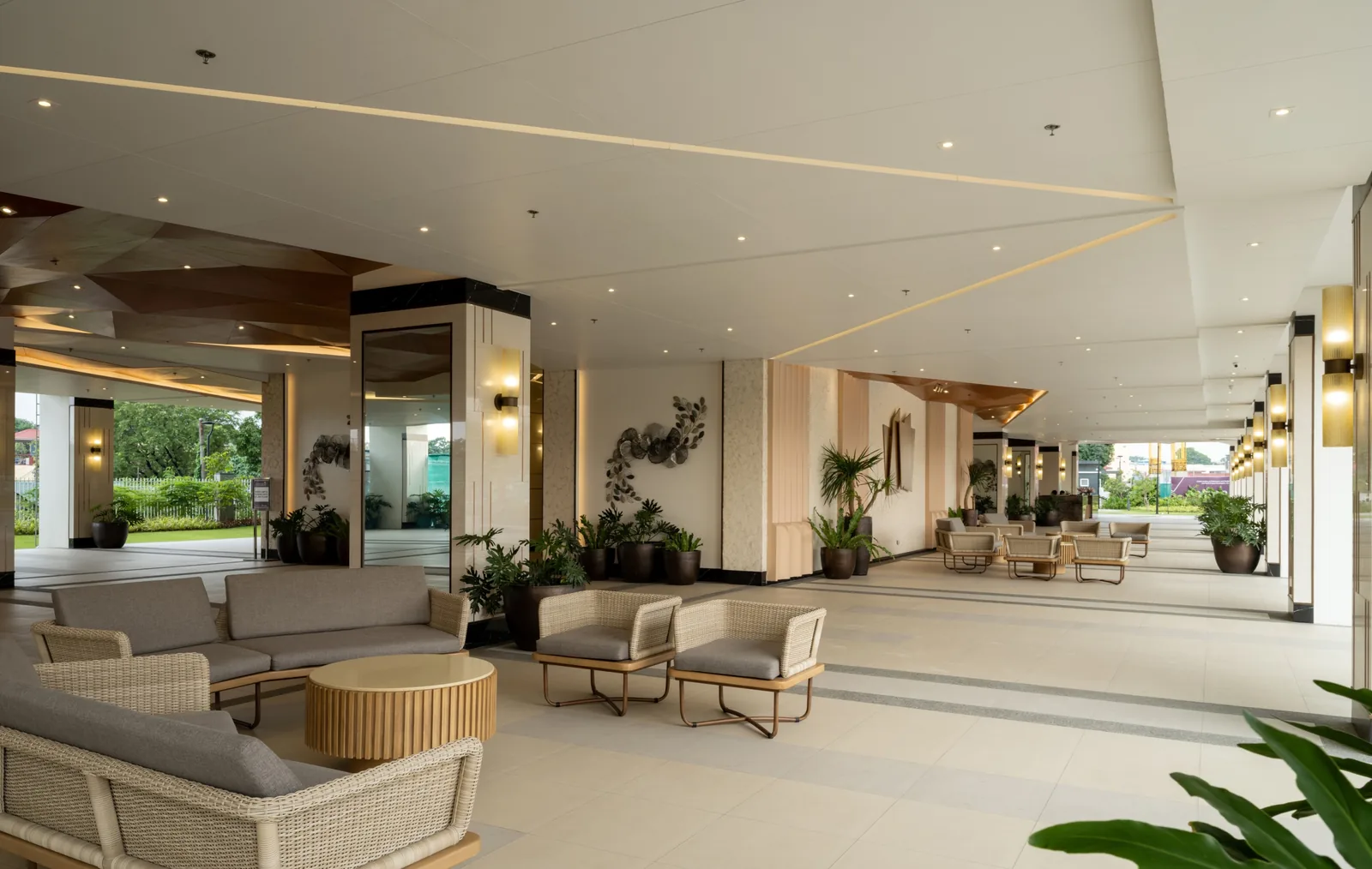 The ground-floor open lounge at Sonora Garden Residences