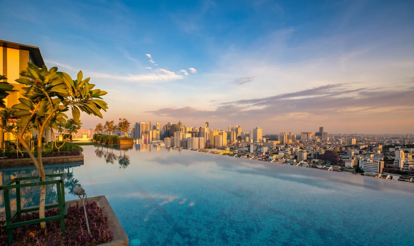 Sky deck pool at The Camden Place, Malate, Manila