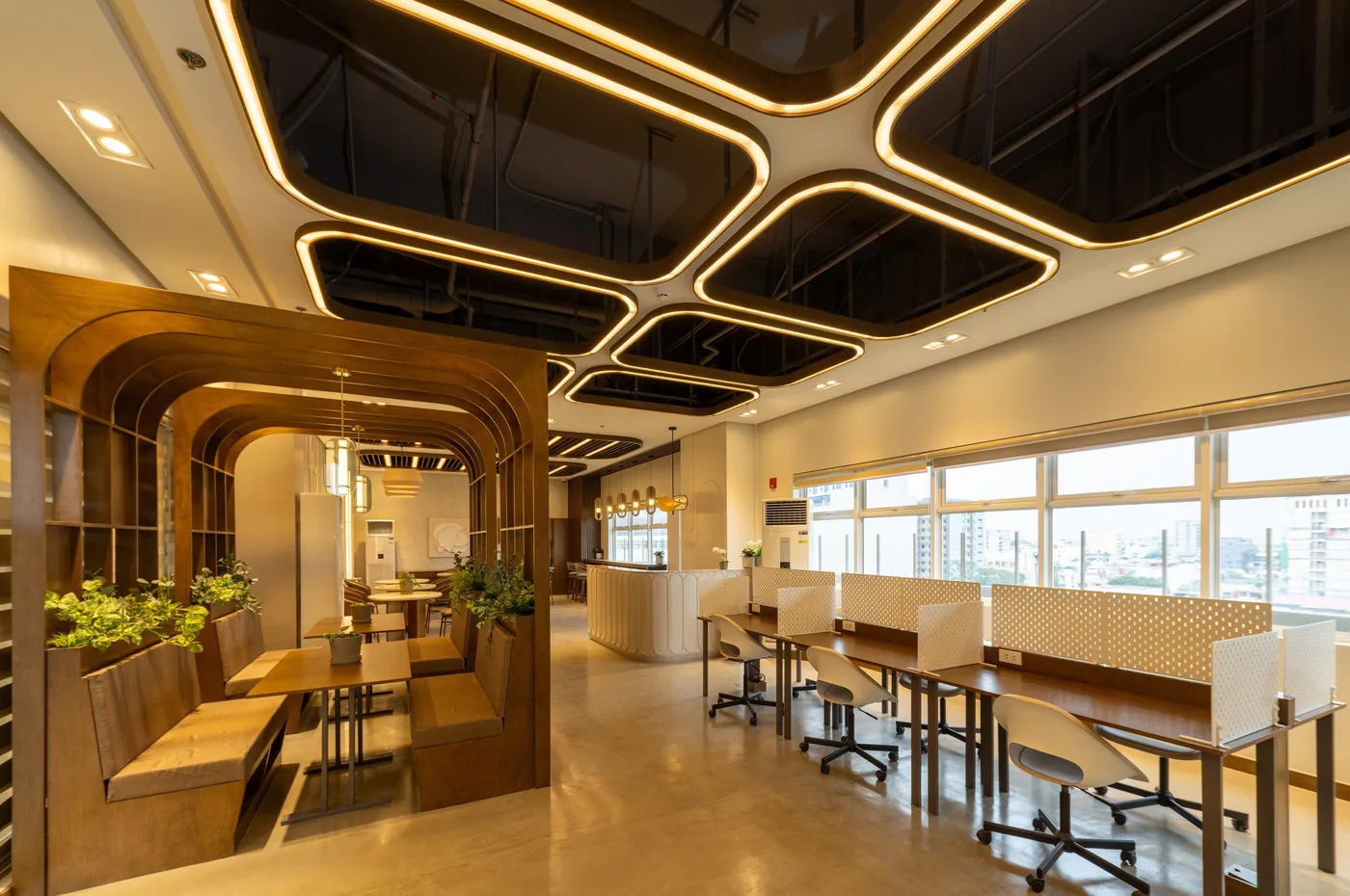 Coworking space at The Camden Place with city views